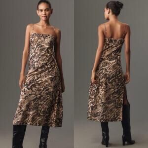 Anthropologie Brown Maxi Dress